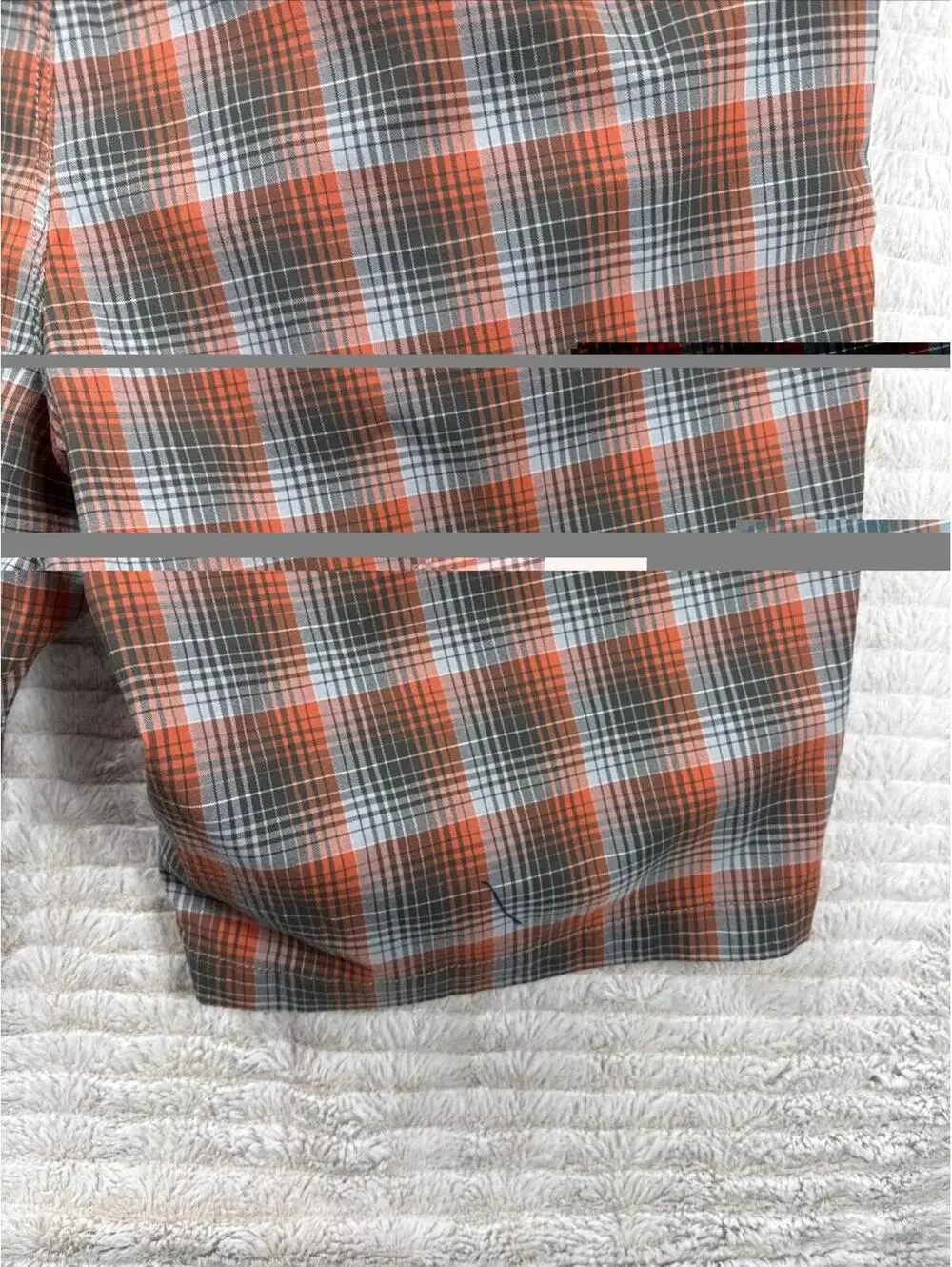 Tommy Bahama Paradise Tech Men Size 39x9” Orange Plaid Performance‎ Shorts Mesh